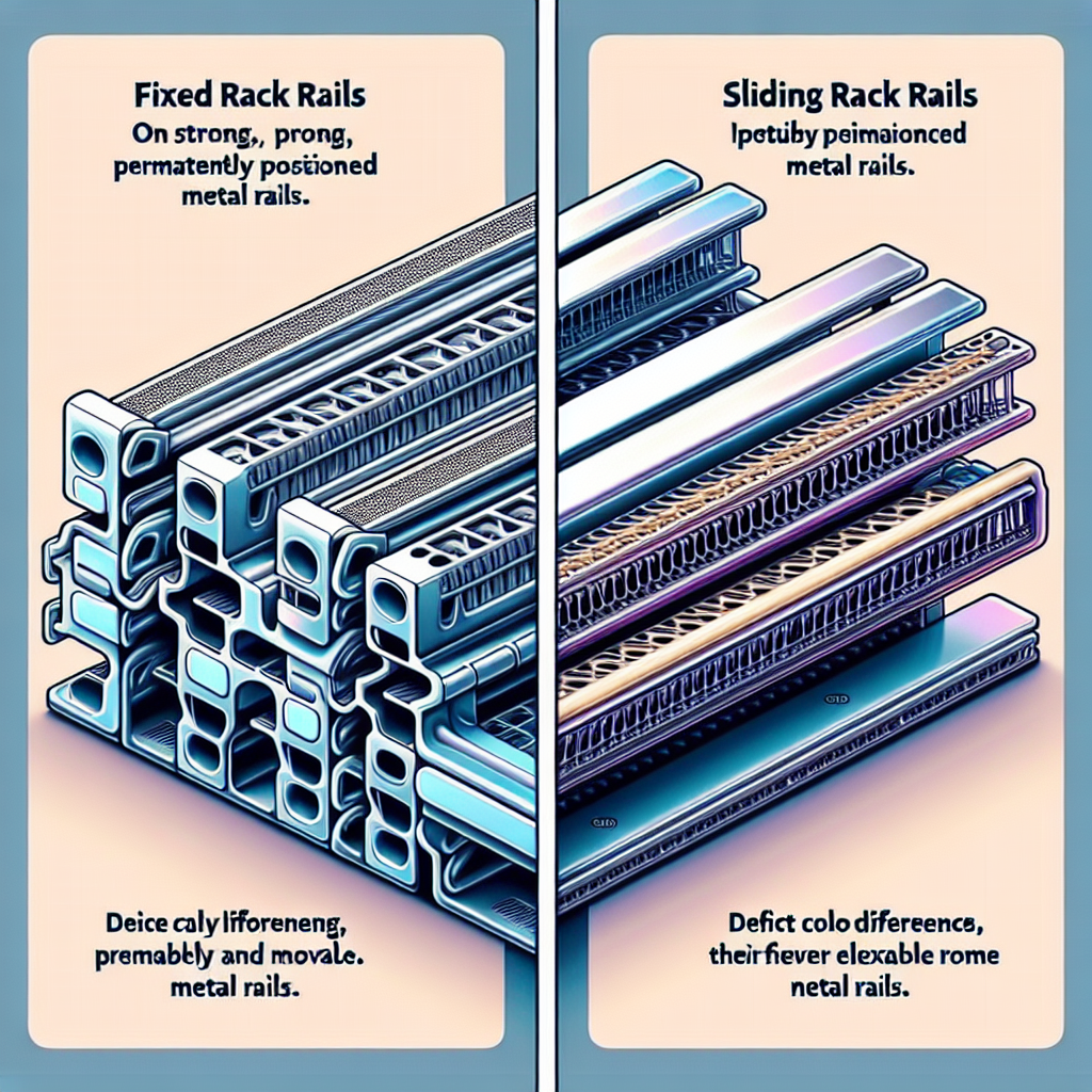 Qual é a diferença entre trilhos de rack fixos e deslizantes?