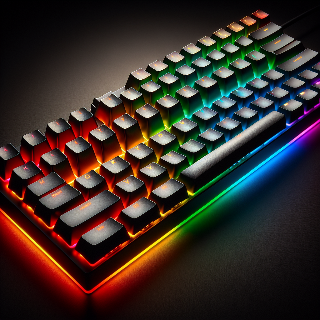 Existem teclados mecânicos com efeitos de iluminação RGB arco-íris?