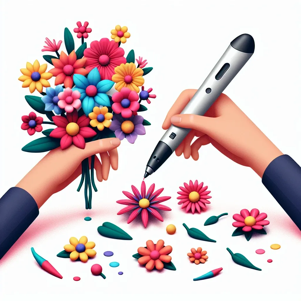 Você pode fazer um buquê de flores com uma caneta 3D?