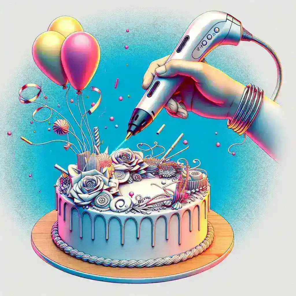 Você pode desenhar um topo de bolo de aniversário com uma caneta 3D?